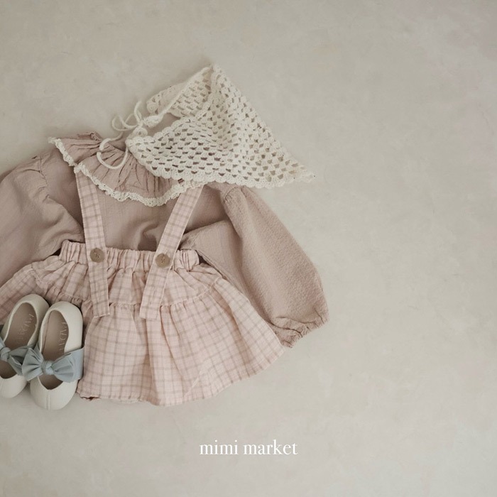 26春 正韓 mimimarket Meadow Days 格紋 吊帶裙（三色）-細節圖8