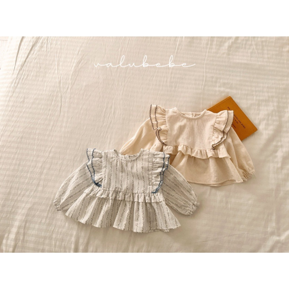 26春 正韓 valubebe 法式田野風 上衣（兩色）-細節圖2