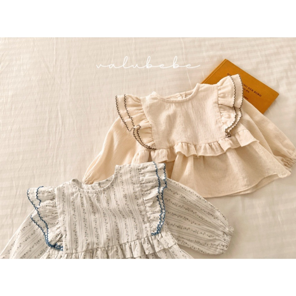 26春 正韓 valubebe 法式田野風 上衣（兩色）-細節圖4