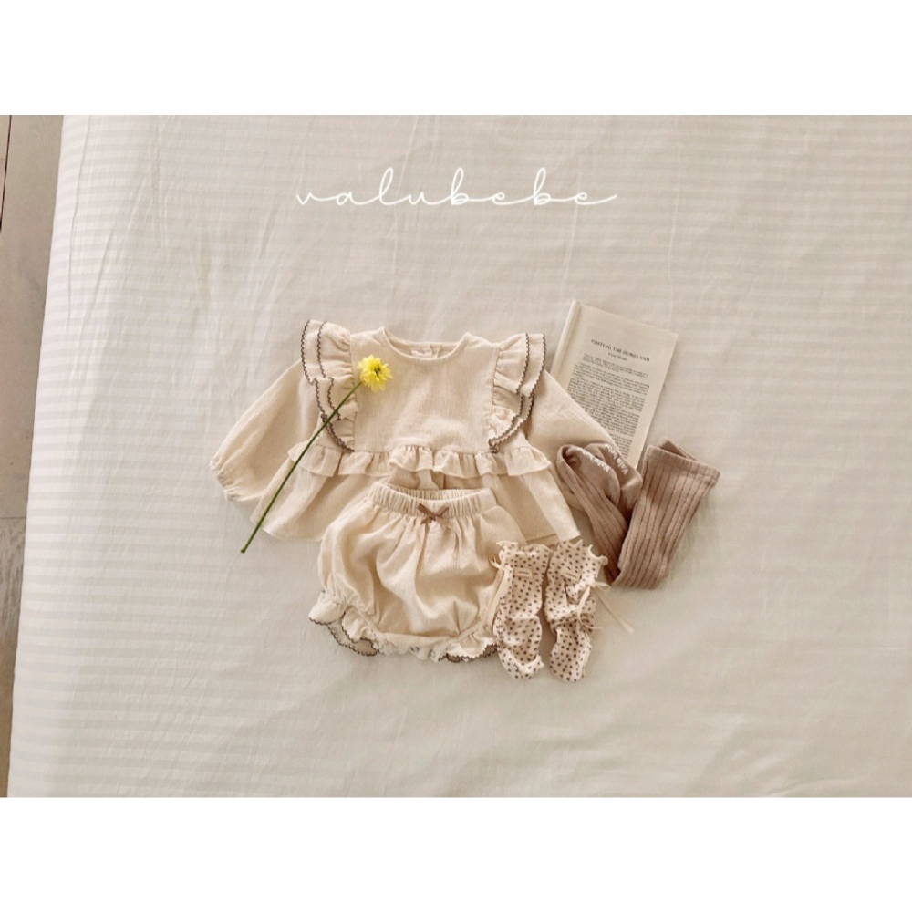 26春 正韓 valubebe 法式田野風 短褲（兩色）-細節圖2