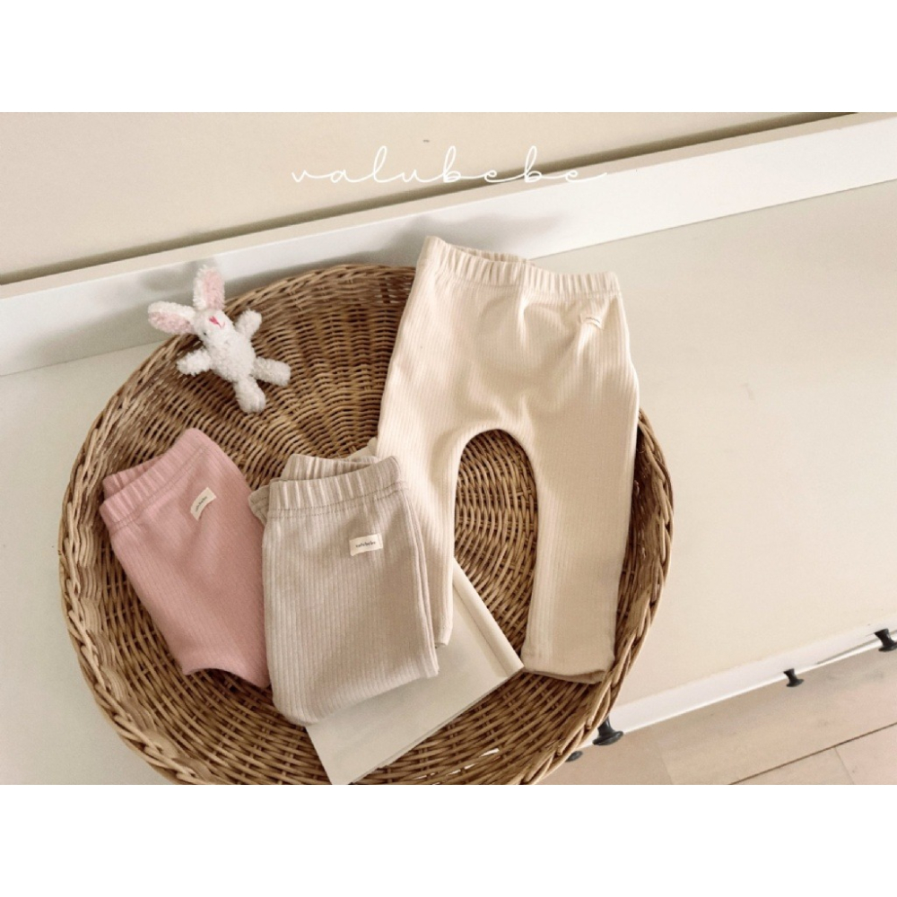 26春 正韓 valubebe  soft Blush 日常棉質坑條 長褲（三色）-細節圖3