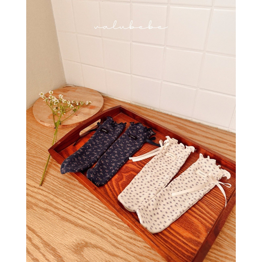 26春 正韓 valubebe 法式溫柔 木耳邊 襪-細節圖2