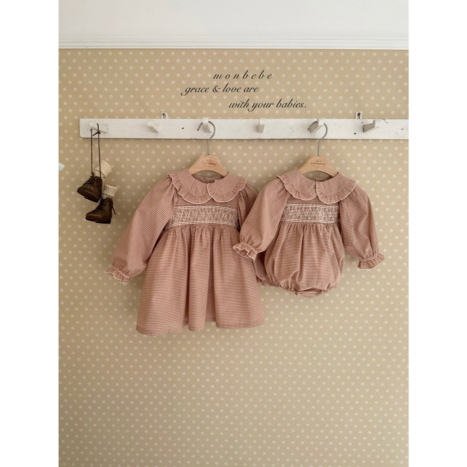 26春 正韓 monbebe 法式奶油鄉村系列 包屁衣（兩色）-細節圖2
