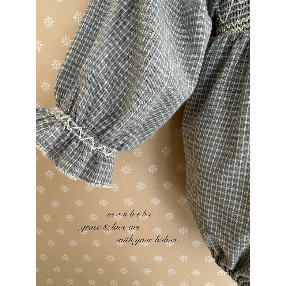 26春 正韓 monbebe 法式奶油鄉村系列 包屁衣（兩色）-細節圖5