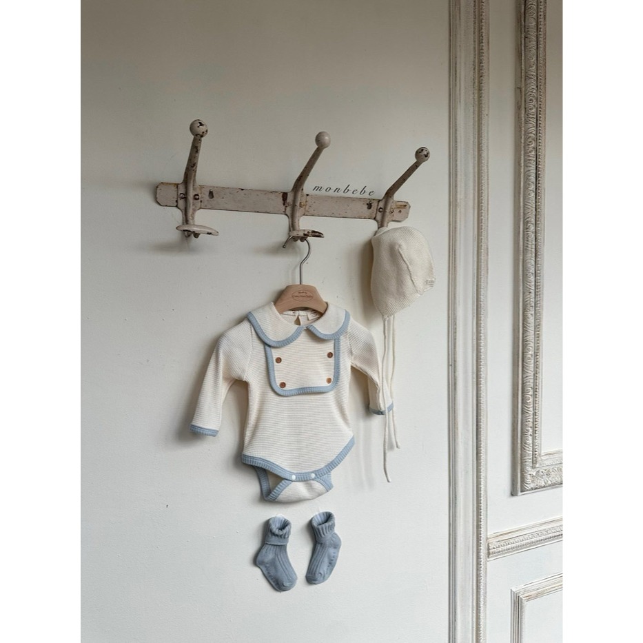 26春 正韓 monbebe 法式簡約系列 包屁衣（兩色）-細節圖2