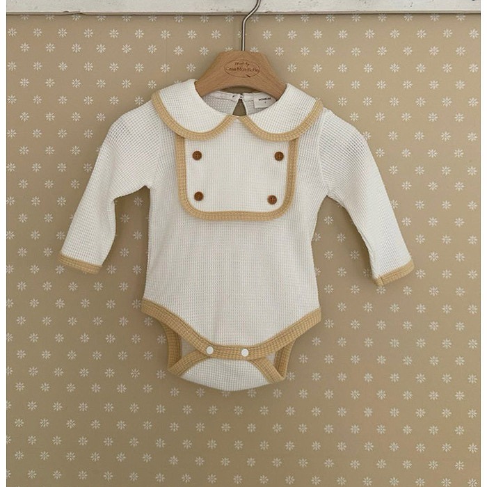 26春 正韓 monbebe 法式簡約系列 包屁衣（兩色）-細節圖3