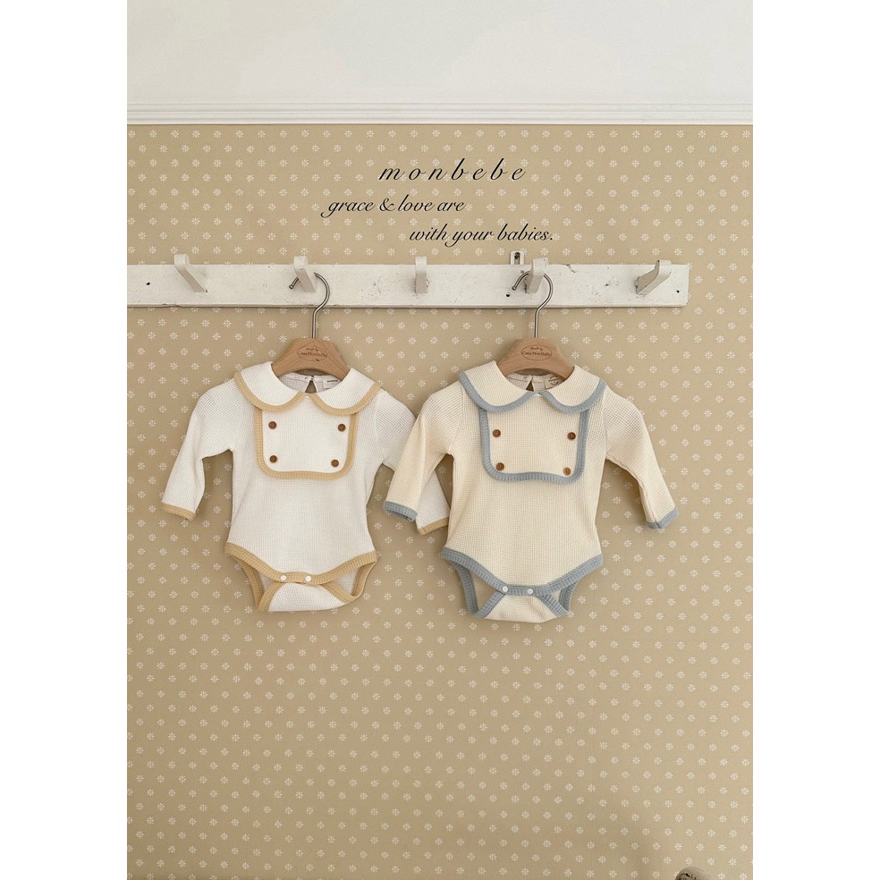 26春 正韓 monbebe 法式簡約系列 包屁衣（兩色）-細節圖4