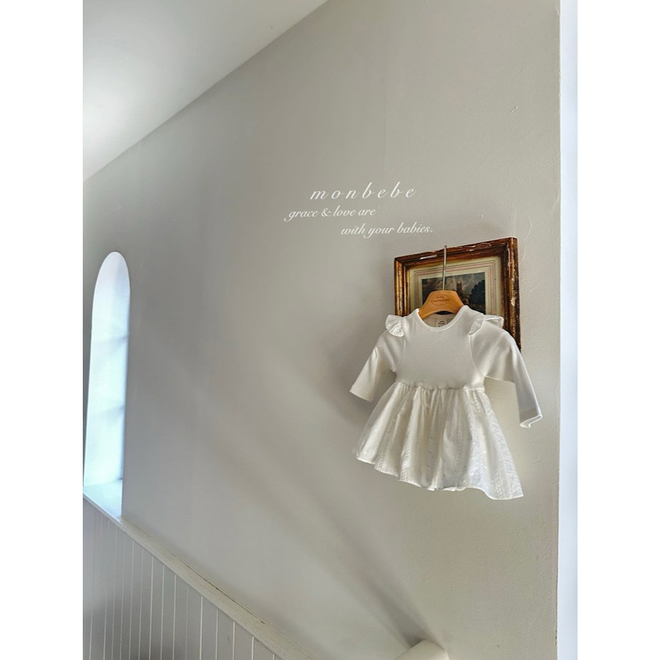 26春 正韓 monbebe 法式溫柔 Cream Grace 奶油優雅系列 寶寶款（兩色）-細節圖5
