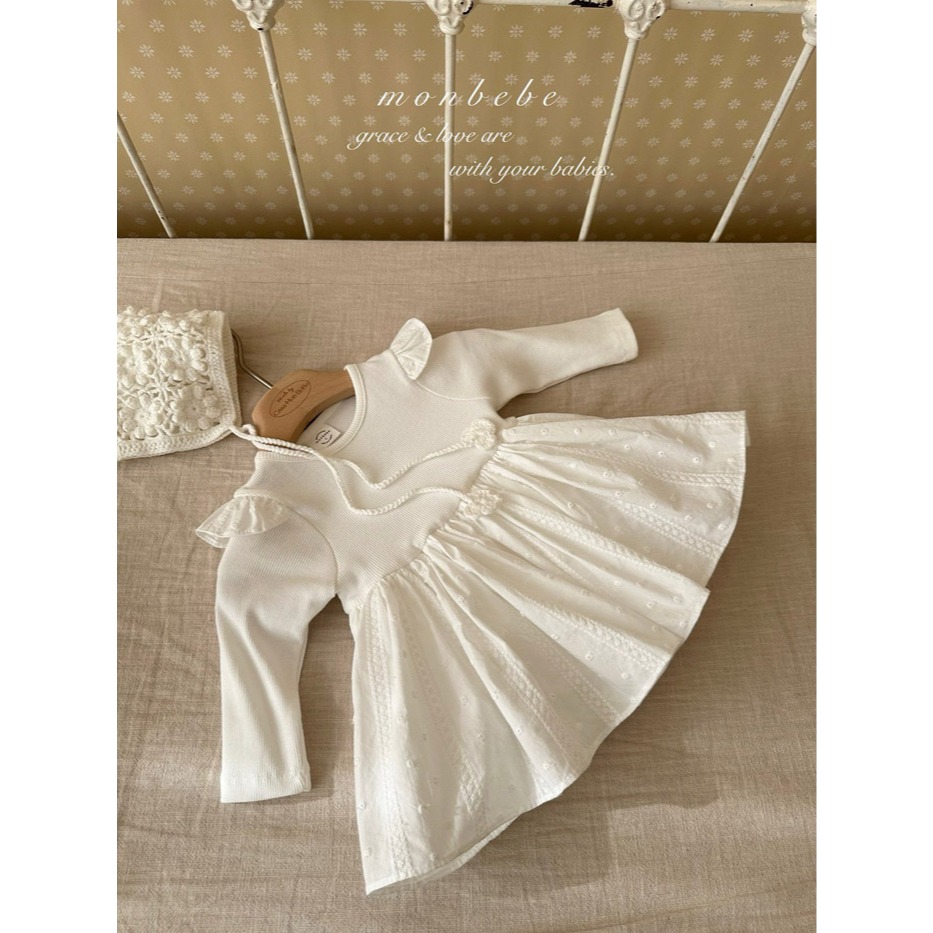 26春 正韓 monbebe 法式溫柔 Cream Grace 奶油優雅系列 寶寶款（兩色）-細節圖6
