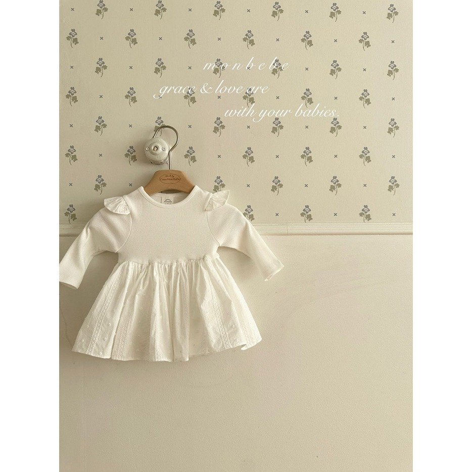 26春 正韓 monbebe 法式溫柔 Cream Grace 奶油優雅系列 寶寶款（兩色）-細節圖7