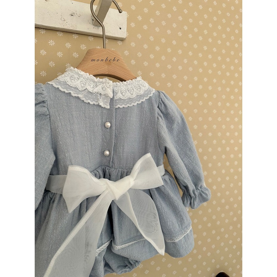 26春 正韓 monbebe  Petite Grace 小優雅系列 包屁衣 寶寶款（兩色）-細節圖4