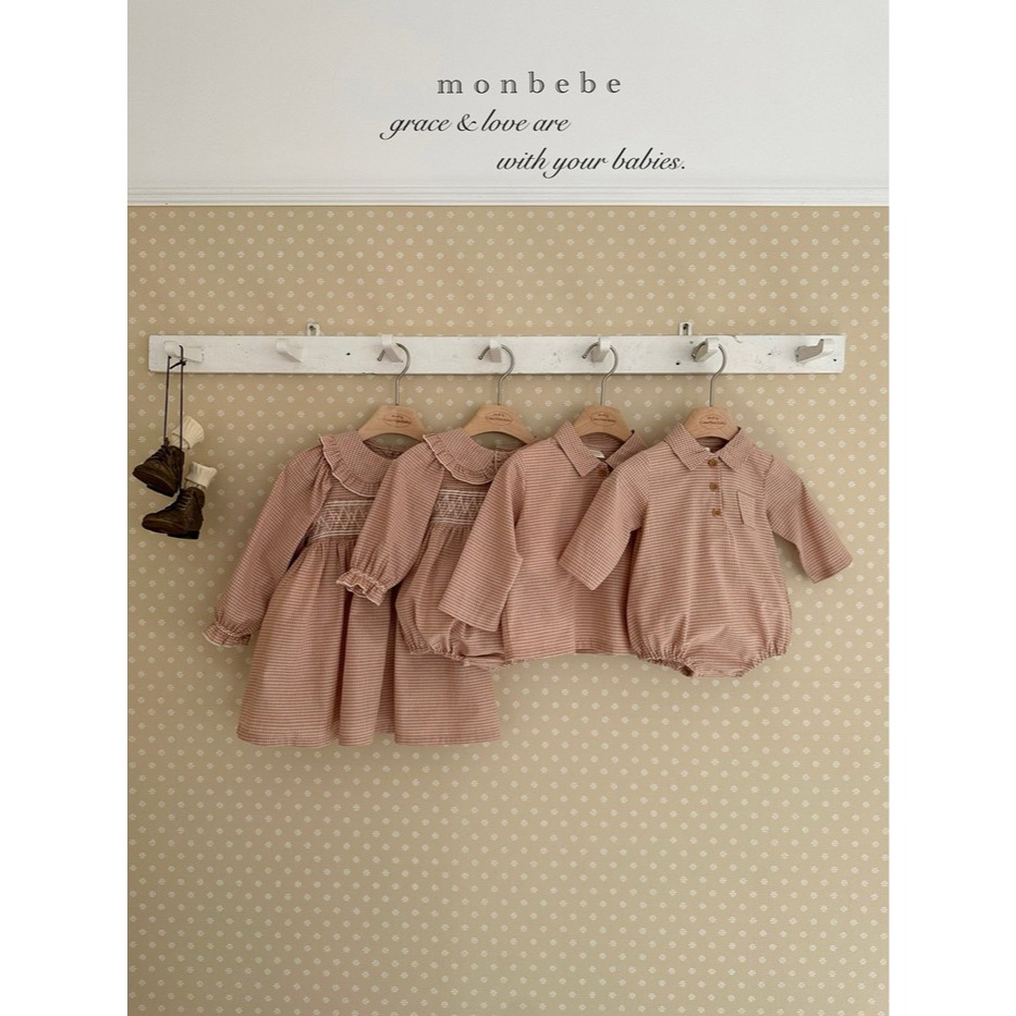 26春 正韓 monbebe 法式奶油鄉村系列 洋裝 幼童款(80-120cm)-細節圖2