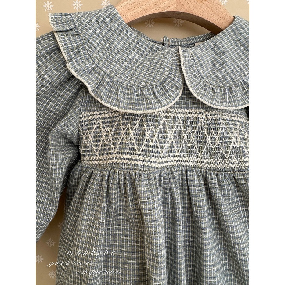 26春 正韓 monbebe 法式奶油鄉村系列 洋裝 幼童款(80-120cm)-細節圖5