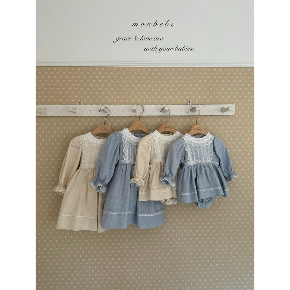 26春 正韓 monbebe Petite Grace 小優雅系列 洋裝 幼童款(80-120cm)-細節圖6