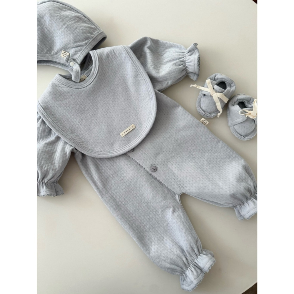 26春 正韓 monbebe Soft Beginning 溫柔初生系列 新生兒親膚圍兜（六色）-細節圖4