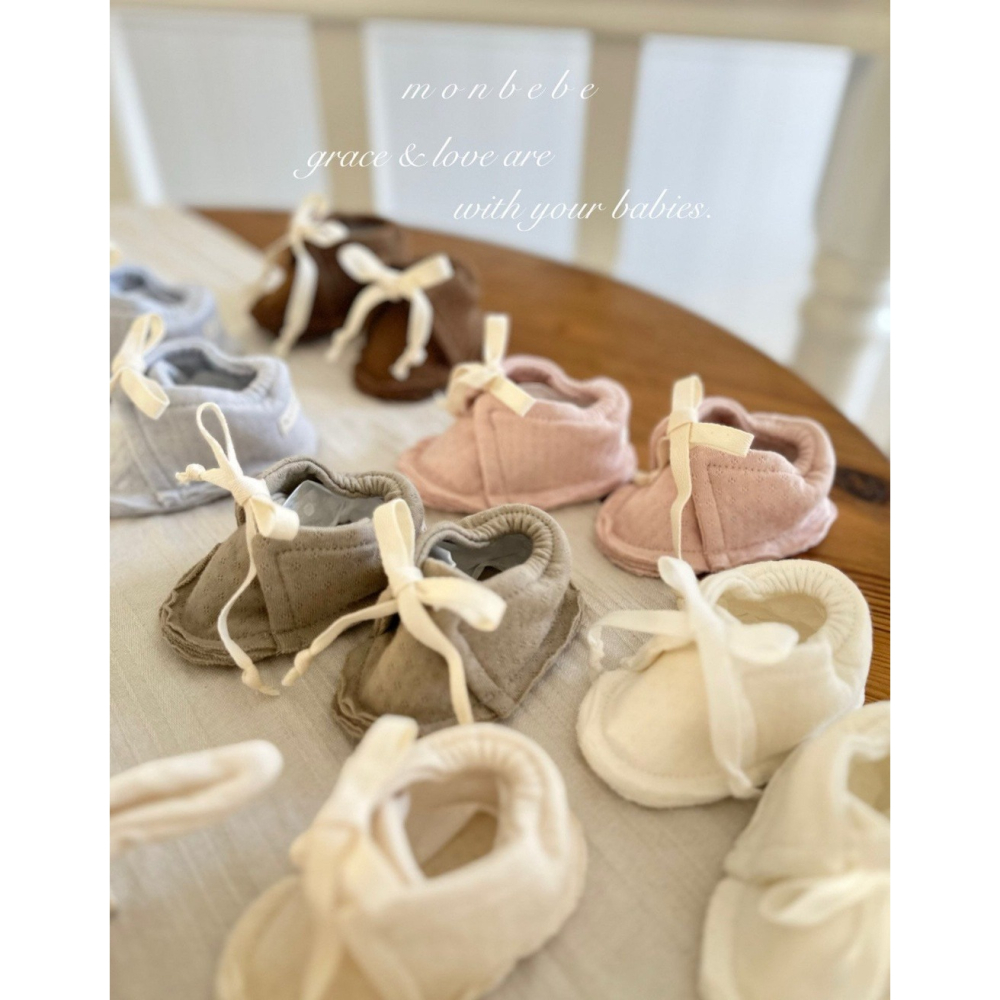 26春 正韓 monbebe Soft Beginning 溫柔初生系列 新生兒  鞋（六色）-細節圖3
