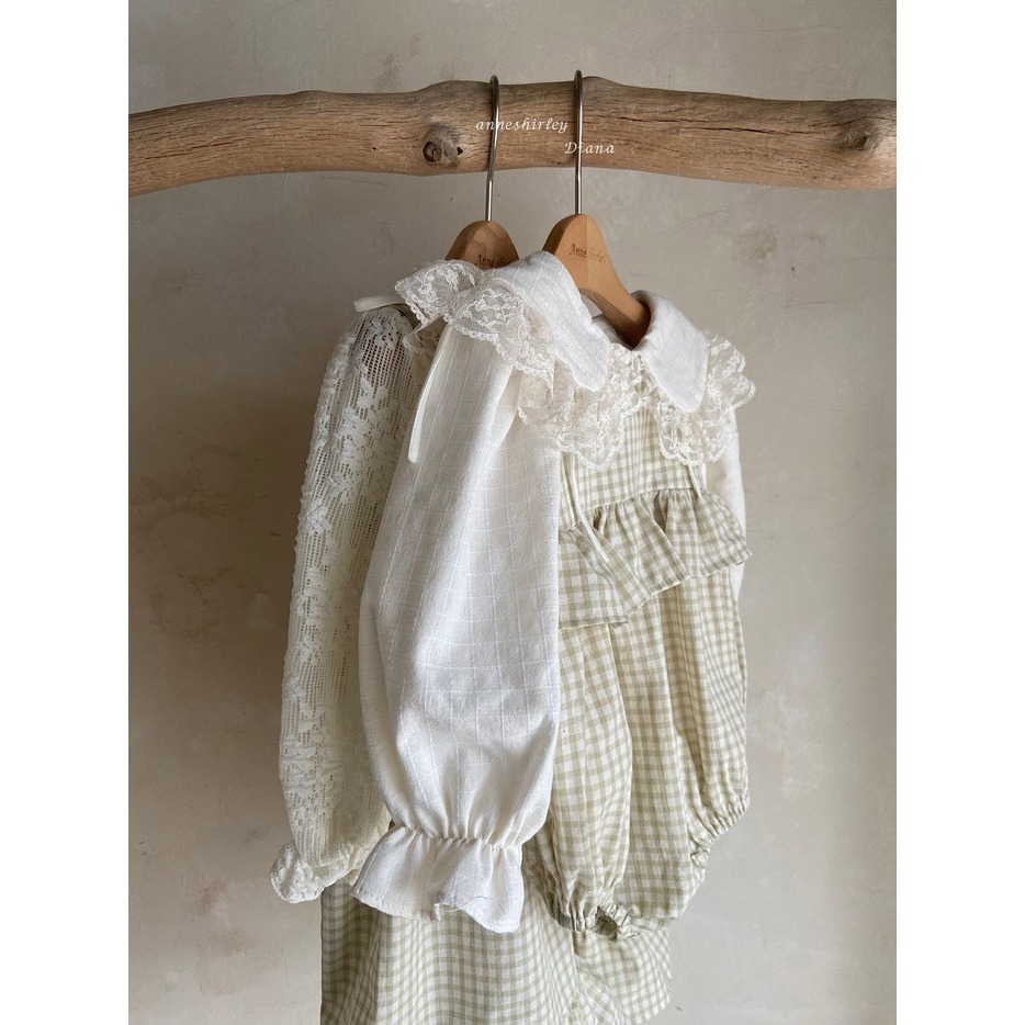 26春 正韓 Anneshirley Soft Field 溫柔田野系列 格紋包屁衣 寶寶款-細節圖5