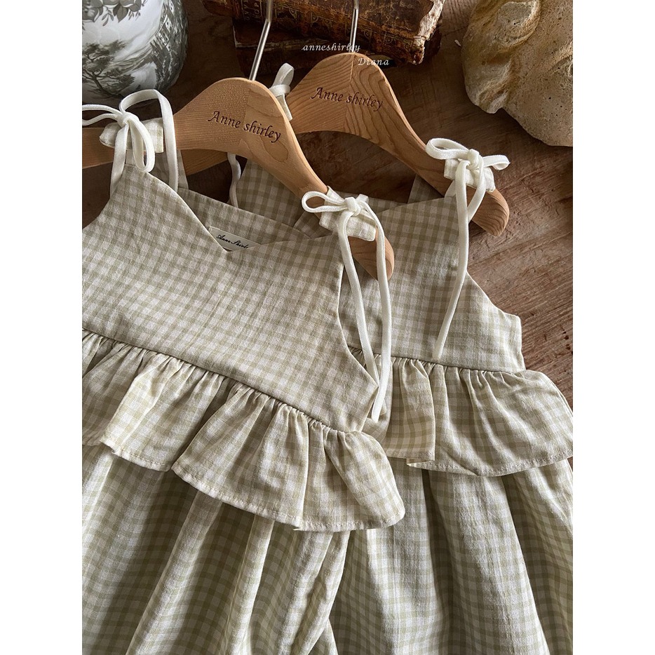 26春 正韓 Anneshirley Soft Field 溫柔田野系列 格紋包屁衣 寶寶款-細節圖6