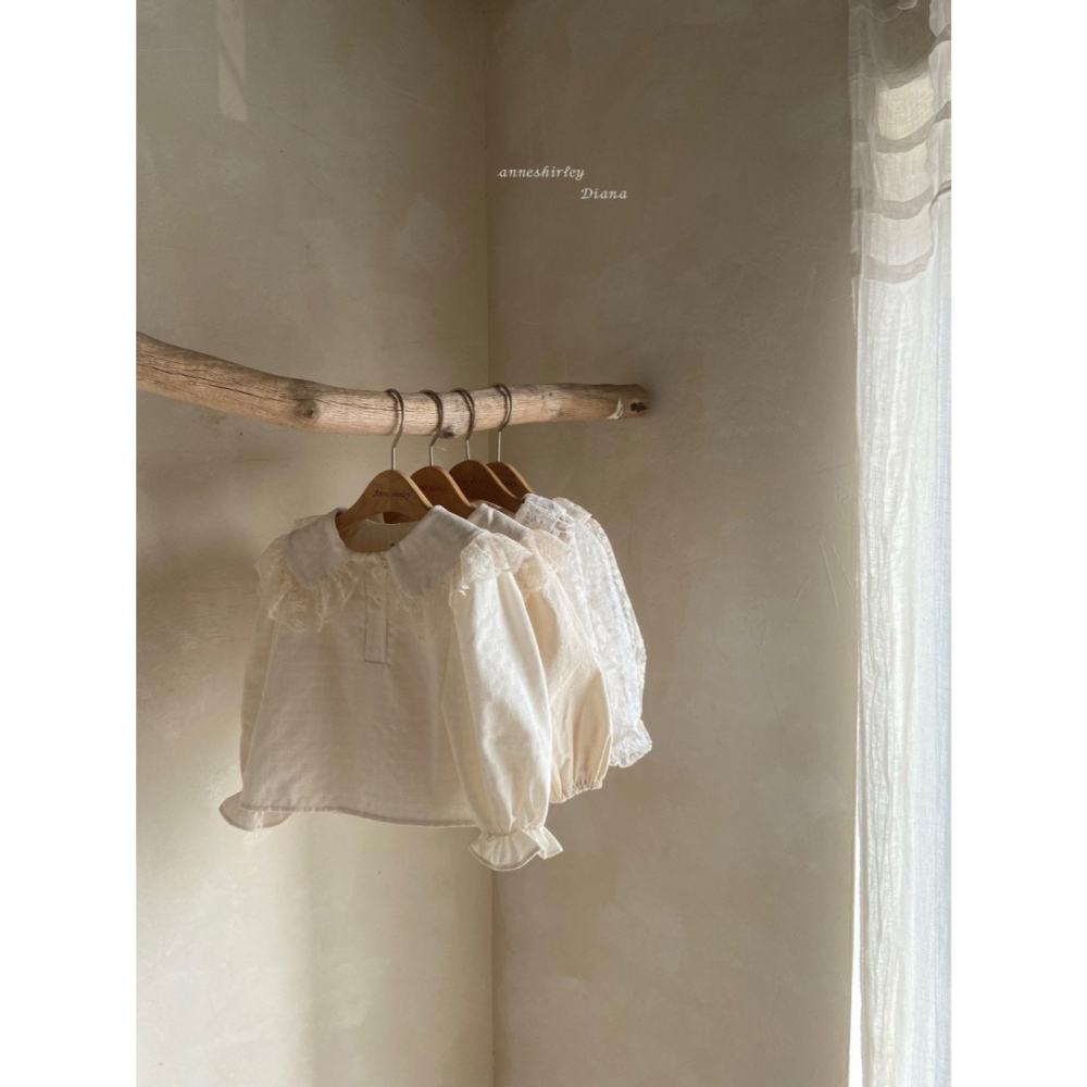 26春 正韓 Anneshirley Soft Dream 溫柔夢境系列 蕾絲上衣 寶寶款-細節圖2