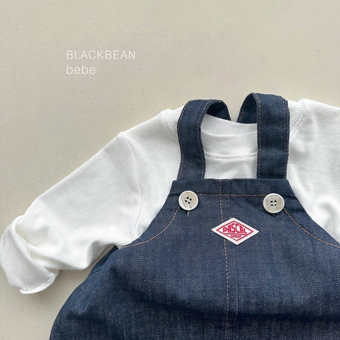 26春 正韓 blackbean 吊帶牛仔包屁褲 寶寶款-細節圖2