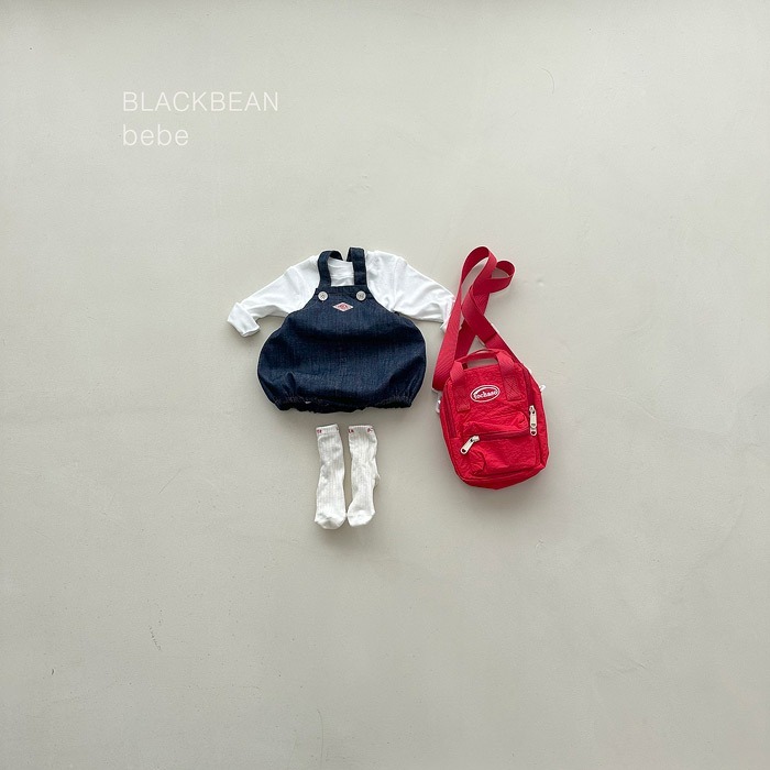 26春 正韓 blackbean 吊帶牛仔包屁褲 寶寶款-細節圖4