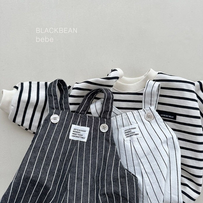26春 正韓 blackbean 直條 吊帶褲 寶寶款-細節圖6