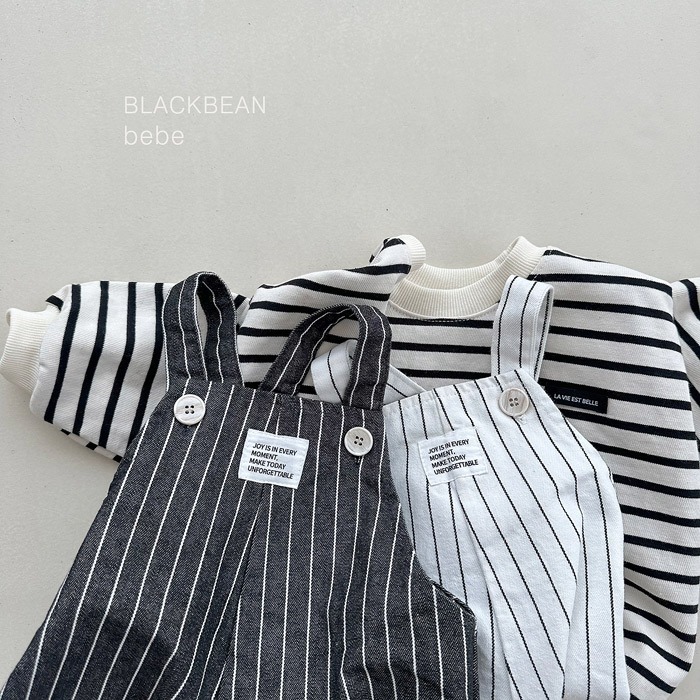 26春 正韓 blackbean 直條 吊帶褲 寶寶款-細節圖6