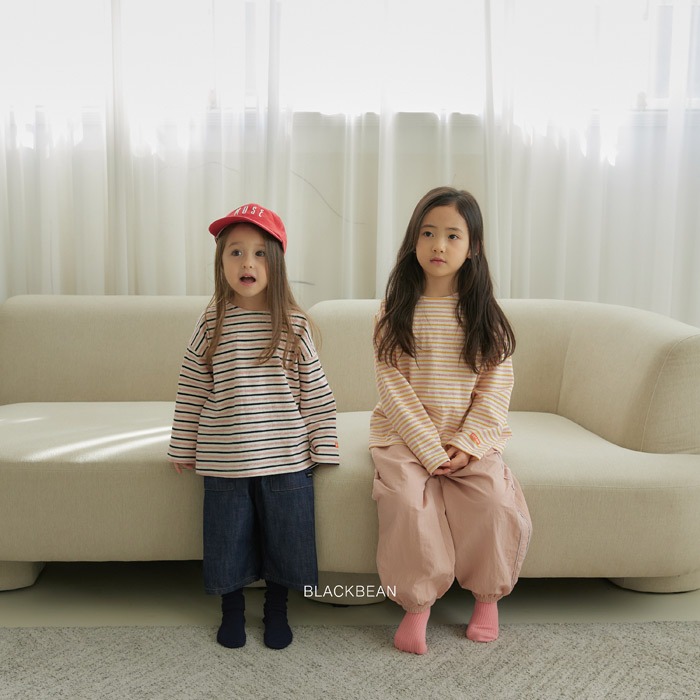 26春 正韓 blackbean 春天來了 條紋上衣 幼童款(84~120cm)-細節圖2