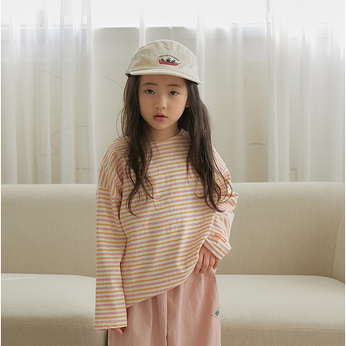 26春 正韓 blackbean 春天來了 條紋上衣 幼童款(84~120cm)-細節圖4