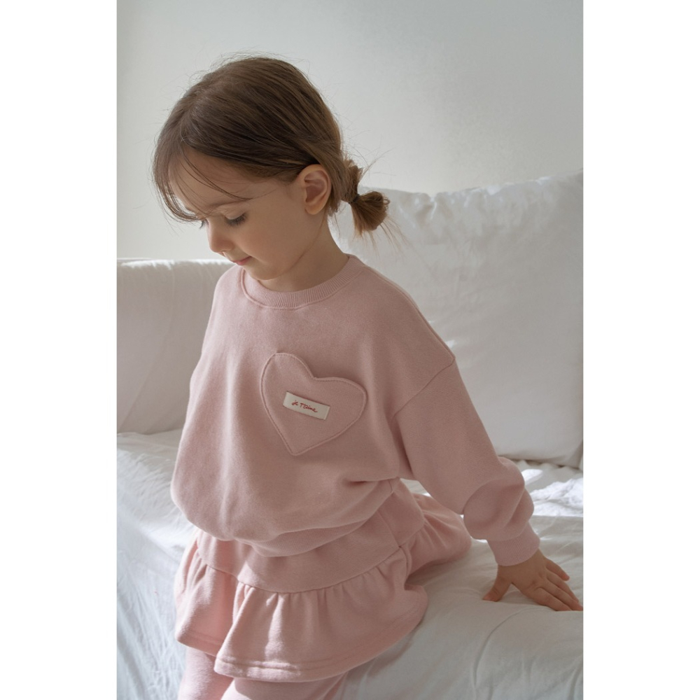 26春 正韓  momoann 舒適棉柔 愛心 套裝(90~140cm)-細節圖3