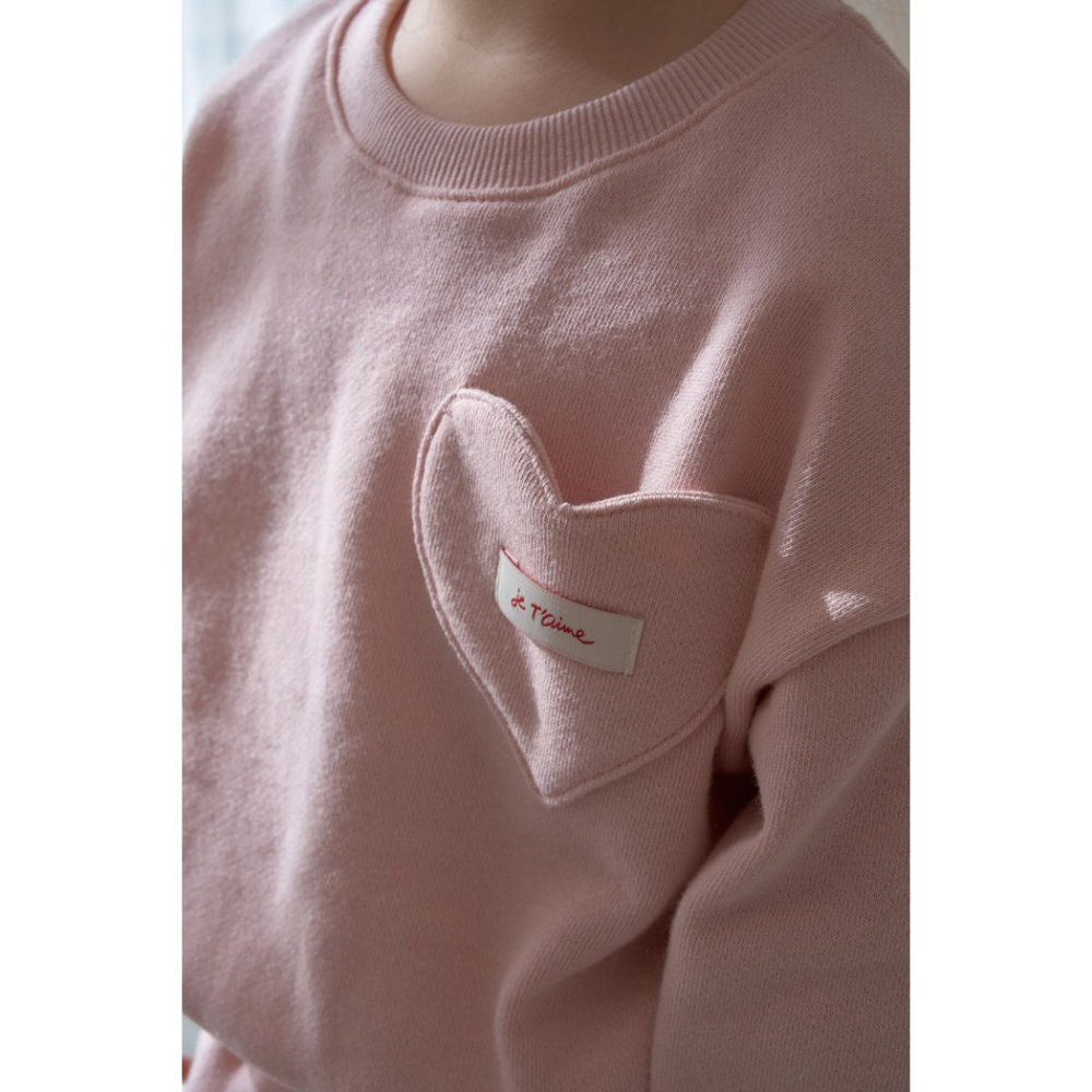 26春 正韓  momoann 舒適棉柔 愛心 套裝(90~140cm)-細節圖5