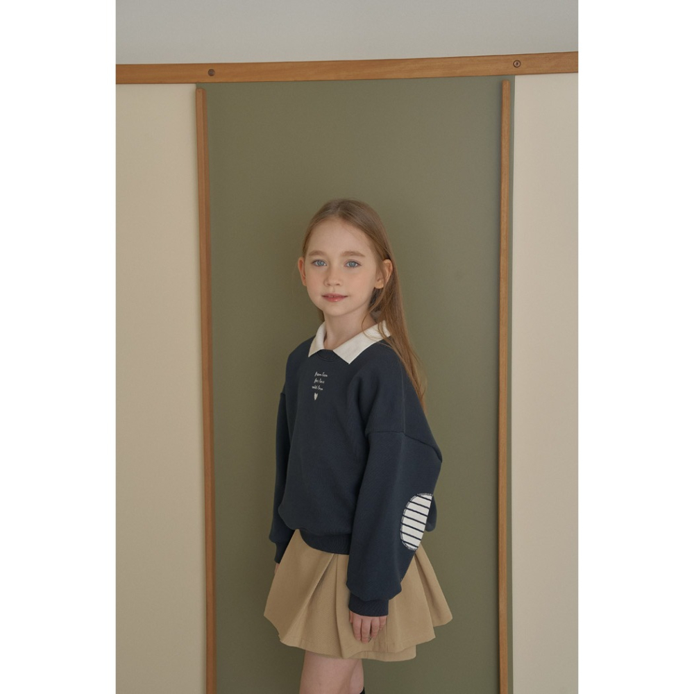 26春 正韓 momoann 法式學院風 大學Ｔ (90~150cm)-細節圖6