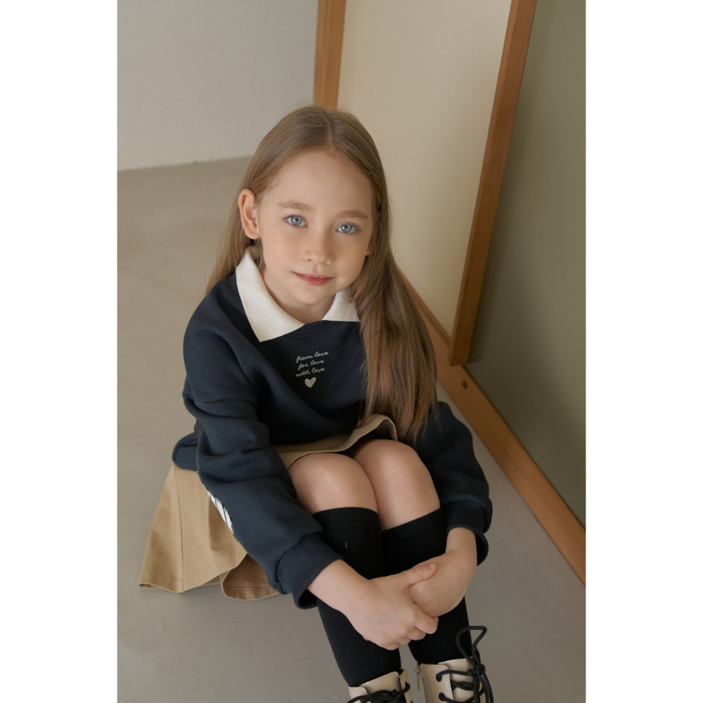 26春 正韓 momoann 法式學院風 大學Ｔ (90~150cm)-細節圖8