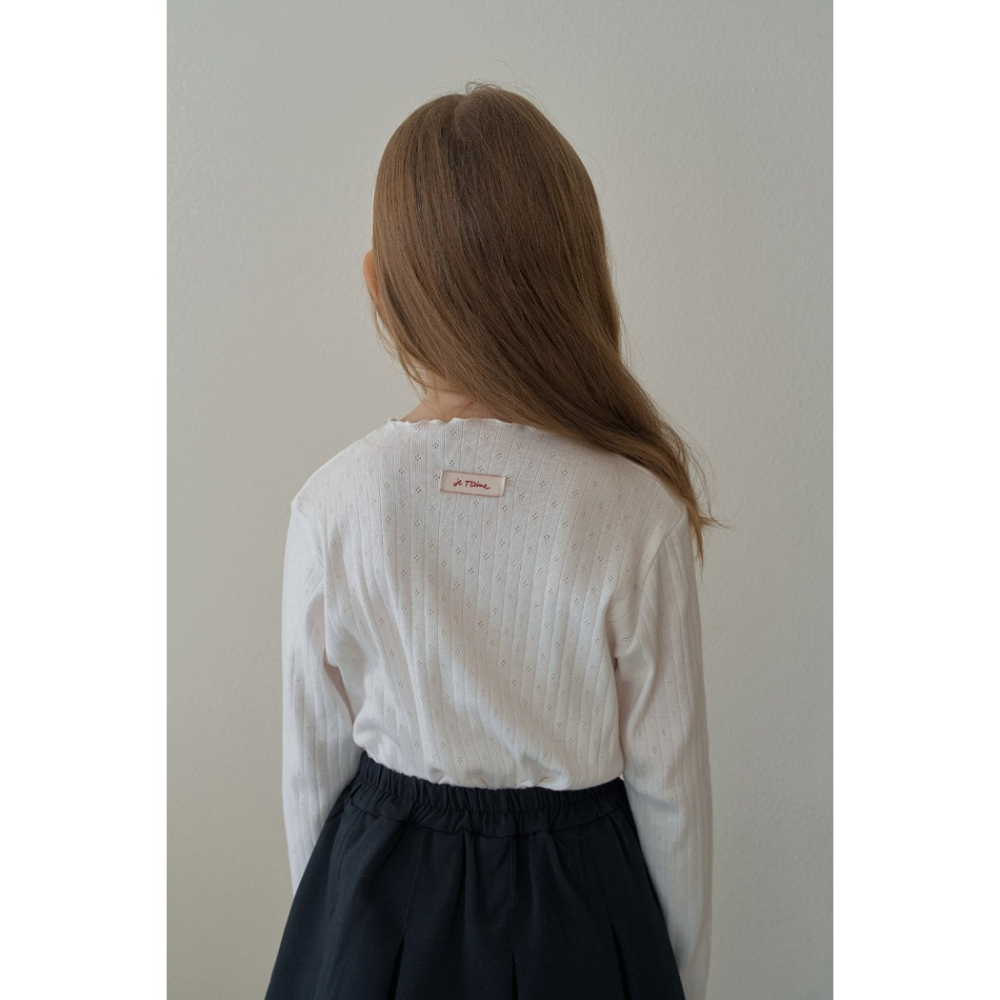 26春 正韓 momoann 日常滿分 百搭木耳邊上衣 (90~130cm)-細節圖3