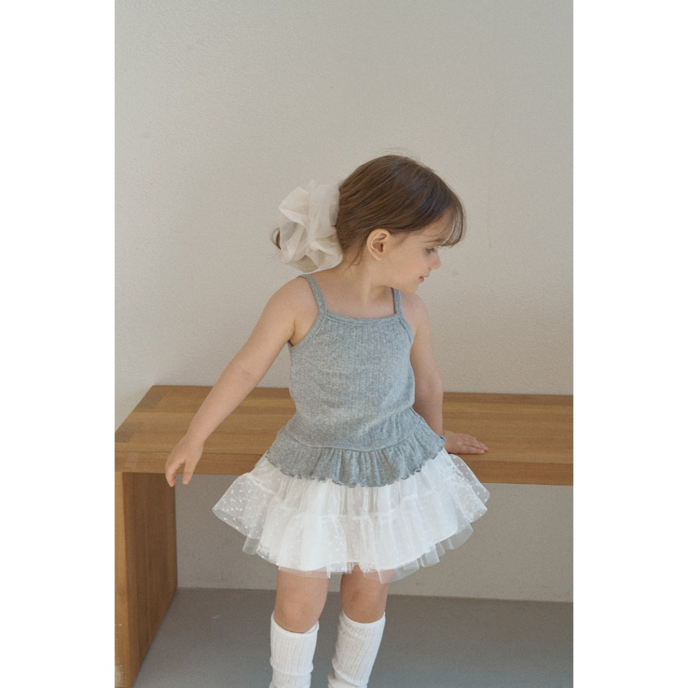 26春 正韓 momoann 浪漫蕾絲 澎澎紗裙 (90~125cm)-細節圖4