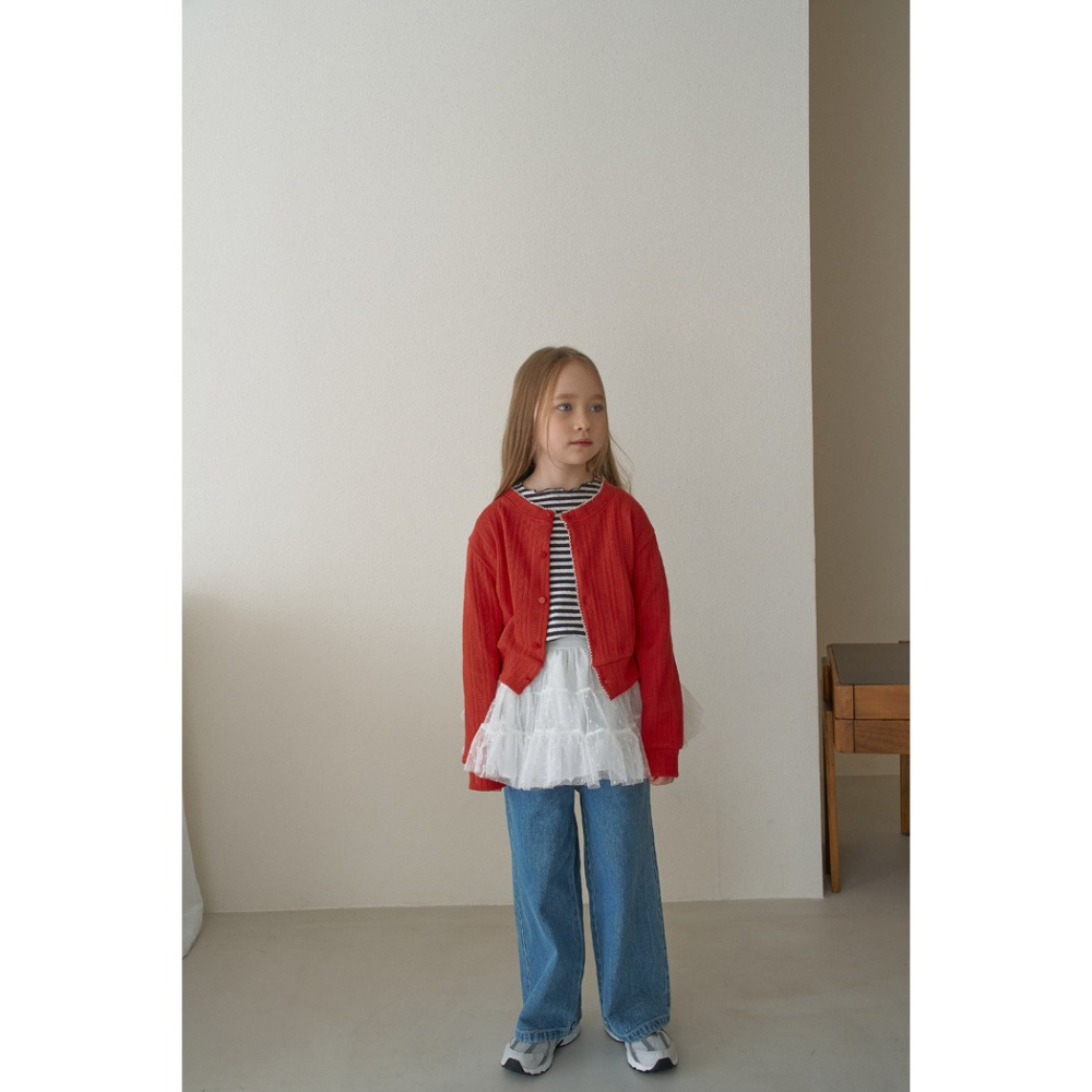 26春 正韓 momoann 浪漫蕾絲 澎澎紗裙 (90~125cm)-細節圖6