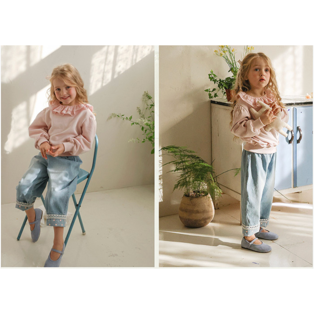 26春 正韓 FLO Field Days 田野日常系列 牛仔褲（80-135cm)-細節圖7