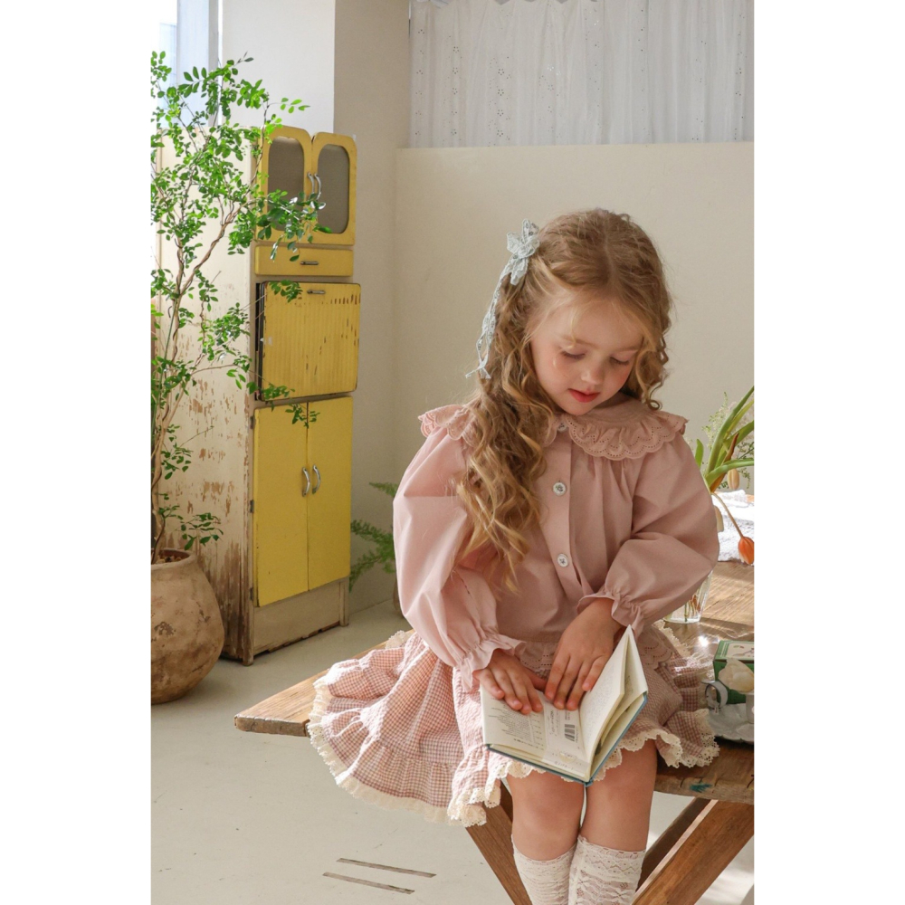 26春 正韓 FLO Field Days 田野日常系列 荷葉領上衣（80-135cm)-細節圖5