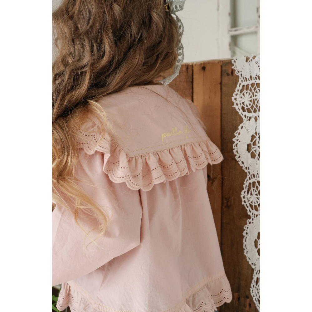 26春 正韓 FLO Field Days 田野日常系列 荷葉領上衣（80-135cm)-細節圖8