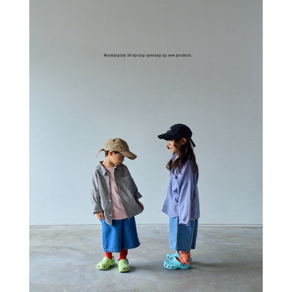 26春 正韓 Normalplay Urban Daily｜經典格紋襯衫（80-140cm)-細節圖4