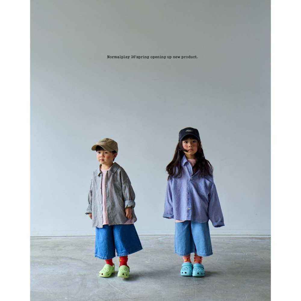 26春 正韓 Normalplay Urban Daily｜經典格紋襯衫（80-140cm)-細節圖5