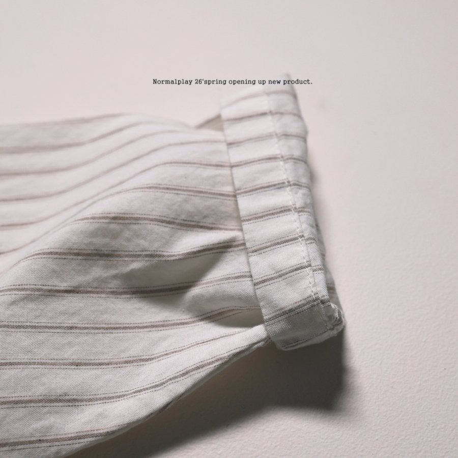 26春 正韓 Normalplay Urban Daily｜經典直條襯衫（80-140cm)-細節圖7