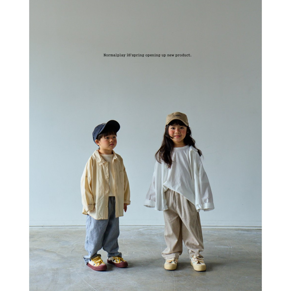 26春 正韓 Normalplay Urban Daily｜美式校園襯衫（80-140cm)-細節圖2