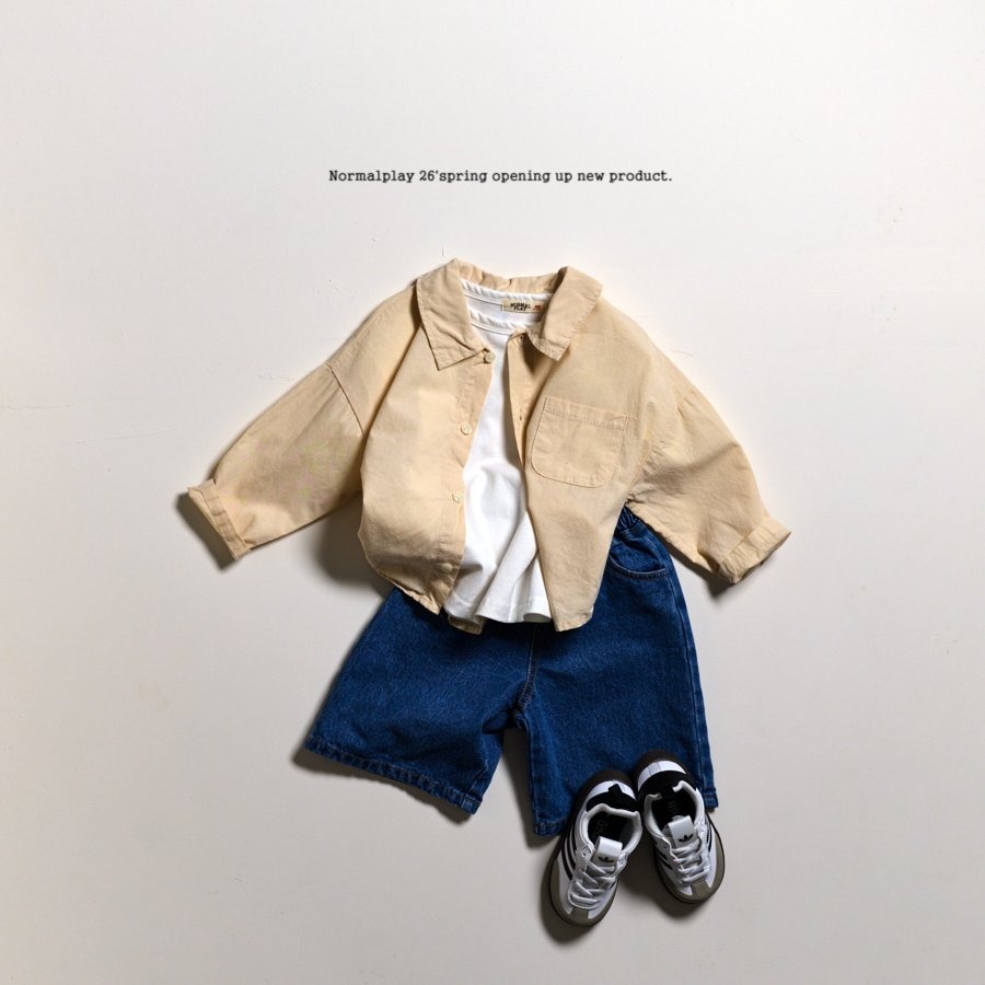 26春 正韓 Normalplay Urban Daily｜美式校園襯衫（80-140cm)-細節圖8