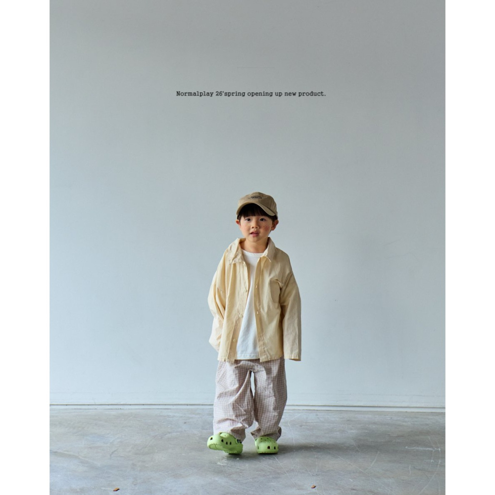 26春 正韓 Normalplay Urban Daily｜美式校園襯衫（80-140cm)-細節圖9