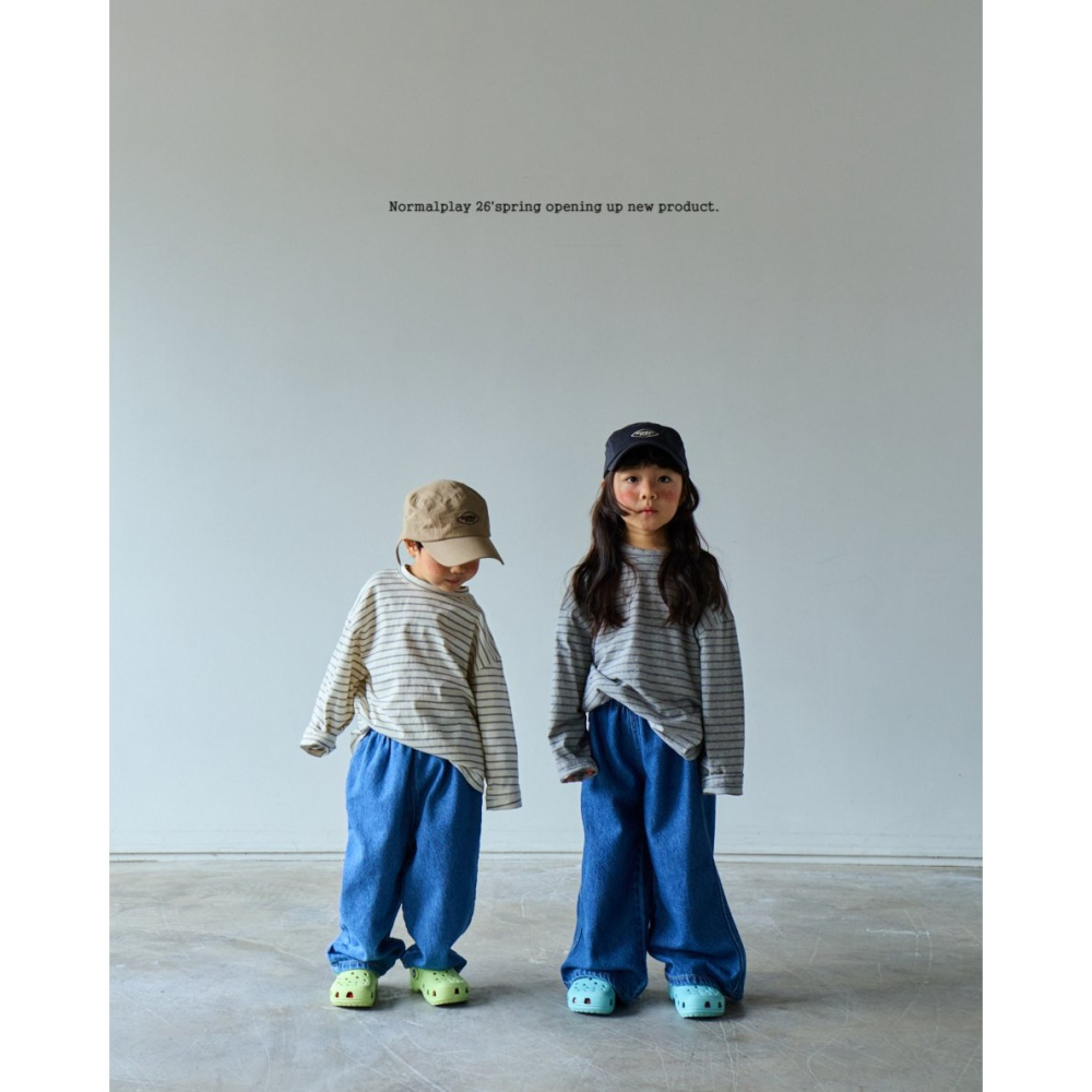 26春 正韓 Normalplay Urban Daily｜經典條紋上衣（80-140cm)-細節圖2