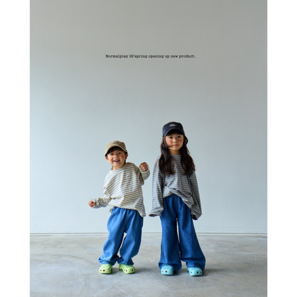 26春 正韓 Normalplay Urban Daily｜經典條紋上衣（80-140cm)-細節圖3