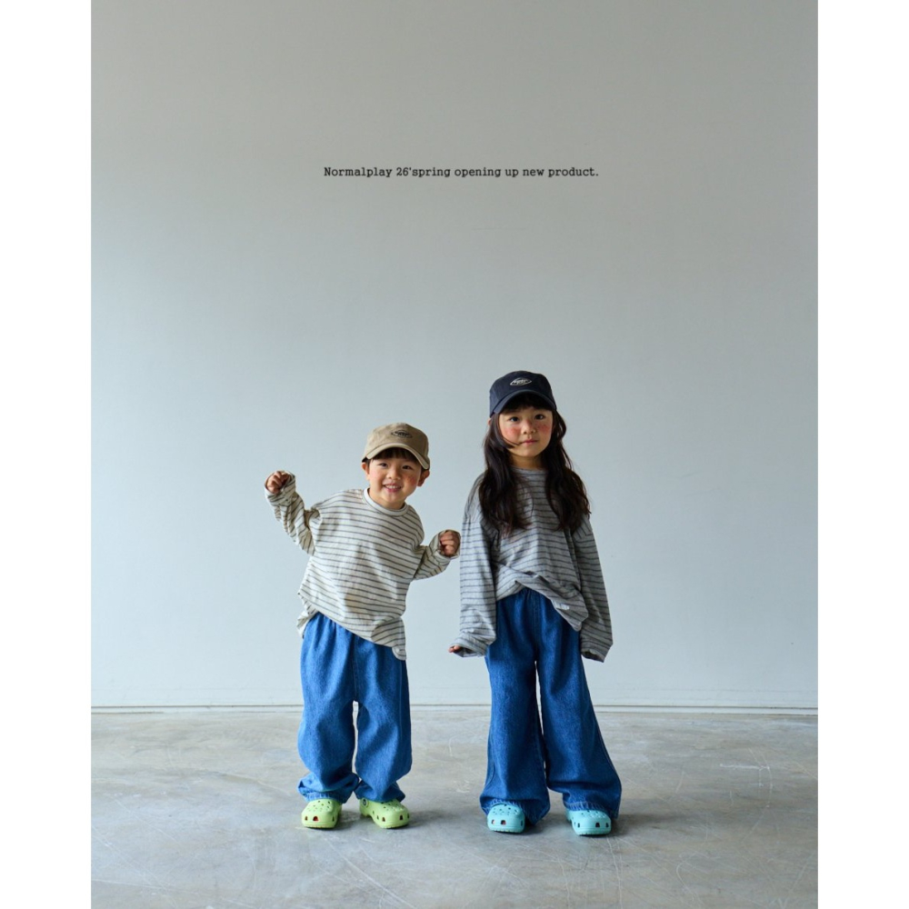 26春 正韓 Normalplay Urban Daily｜經典條紋上衣（80-140cm)-細節圖4