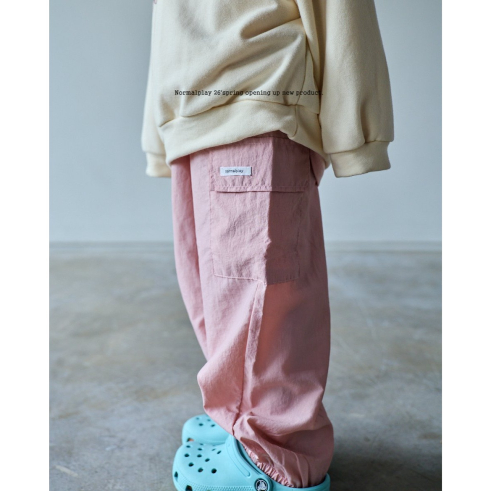 26春 正韓 Normalplay Urban Daily｜輕量校園縮口褲（80-140cm)-細節圖4