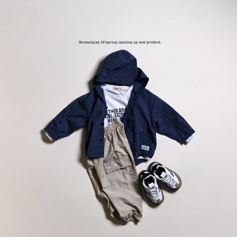 26春 正韓 Normalplay Urban Daily｜輕量校園縮口褲（80-140cm)-細節圖5